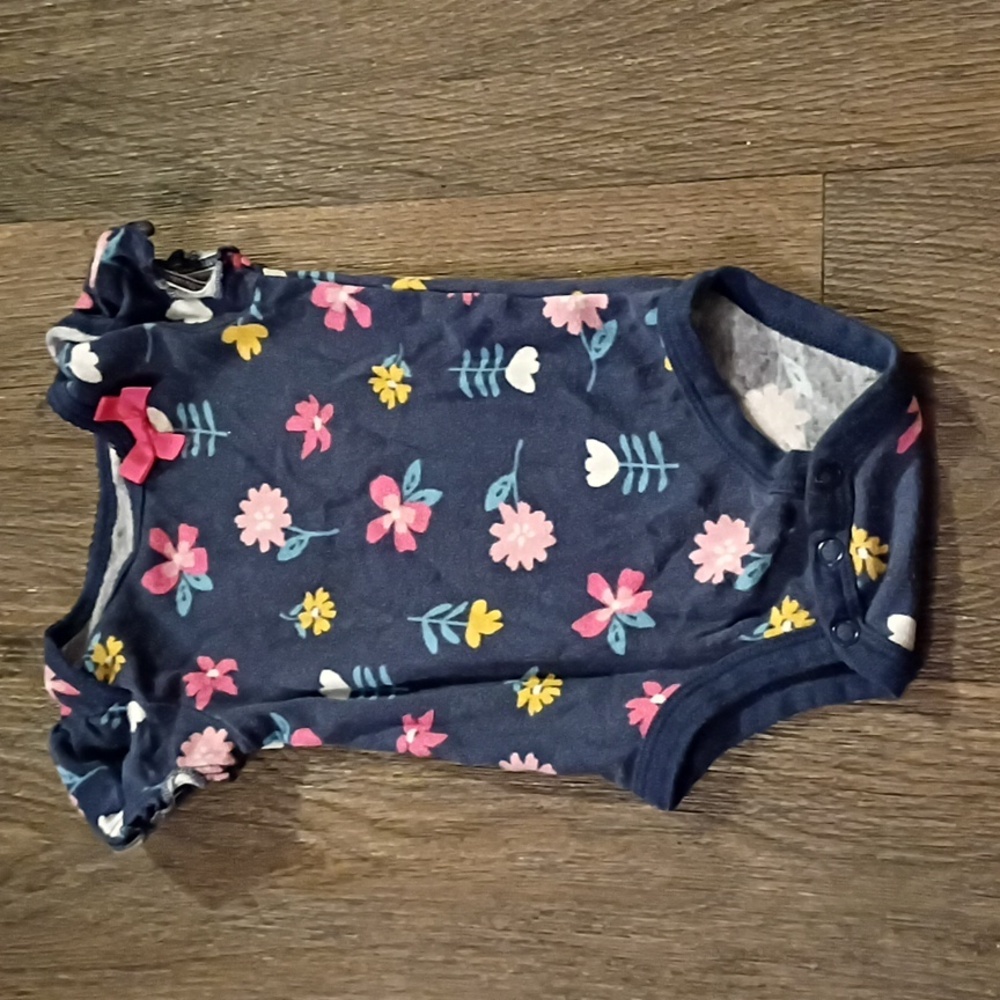 Carter's Navy and Pink Baby Onesie - Picture 7 of 7